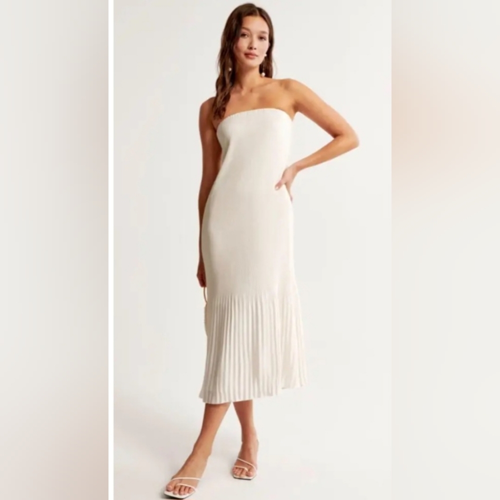 NWT Abercrombie&fitch The A&F Giselle Pleat Release Midi Dress Size XXL